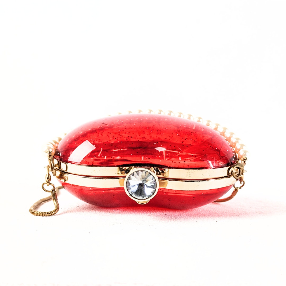 Vintage Convertible Hearth Shaped Clutch