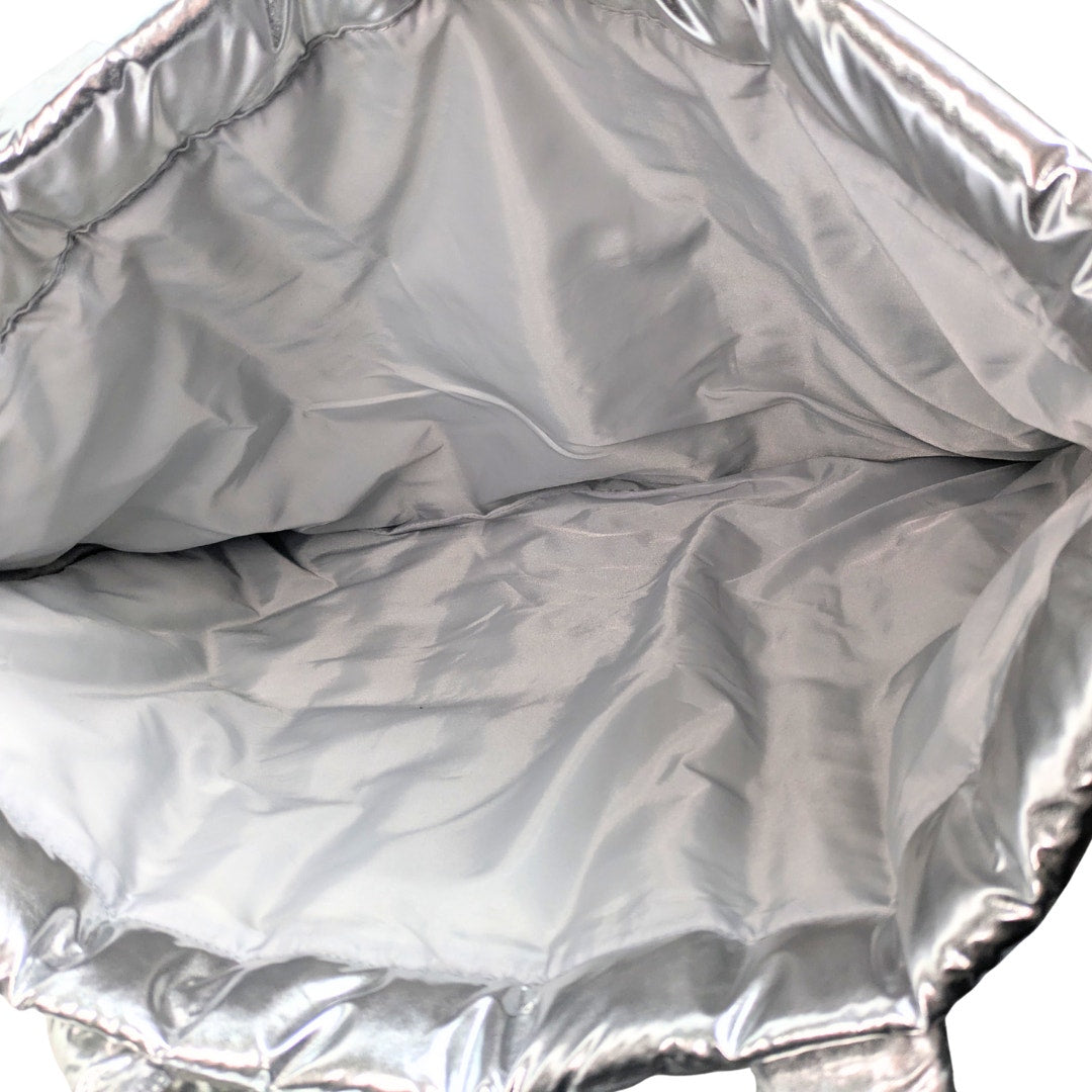 NWT Bath & Body Works Silver Puffer Tote Bag