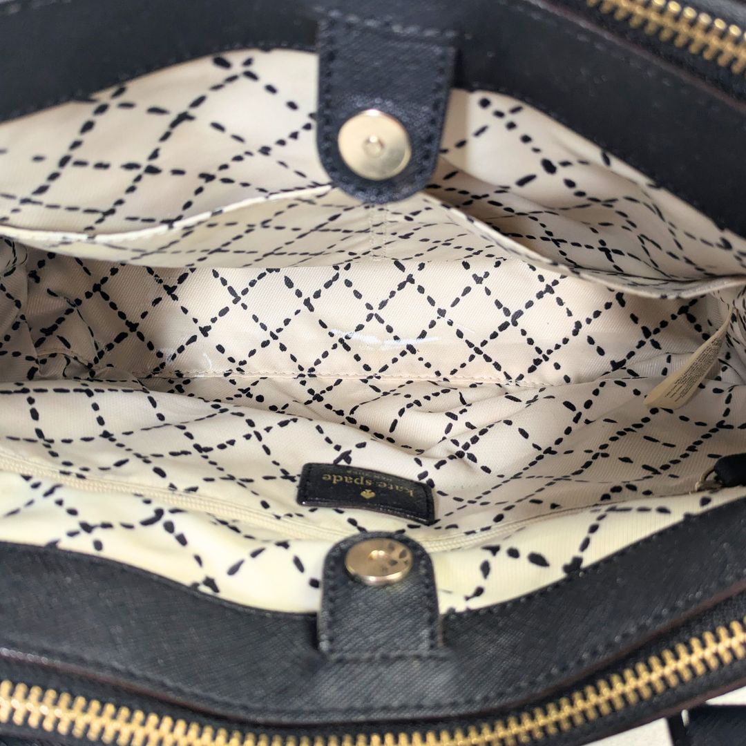 Kate Spade Newbury Lane Loden Black Saffiano Leather Satchel
