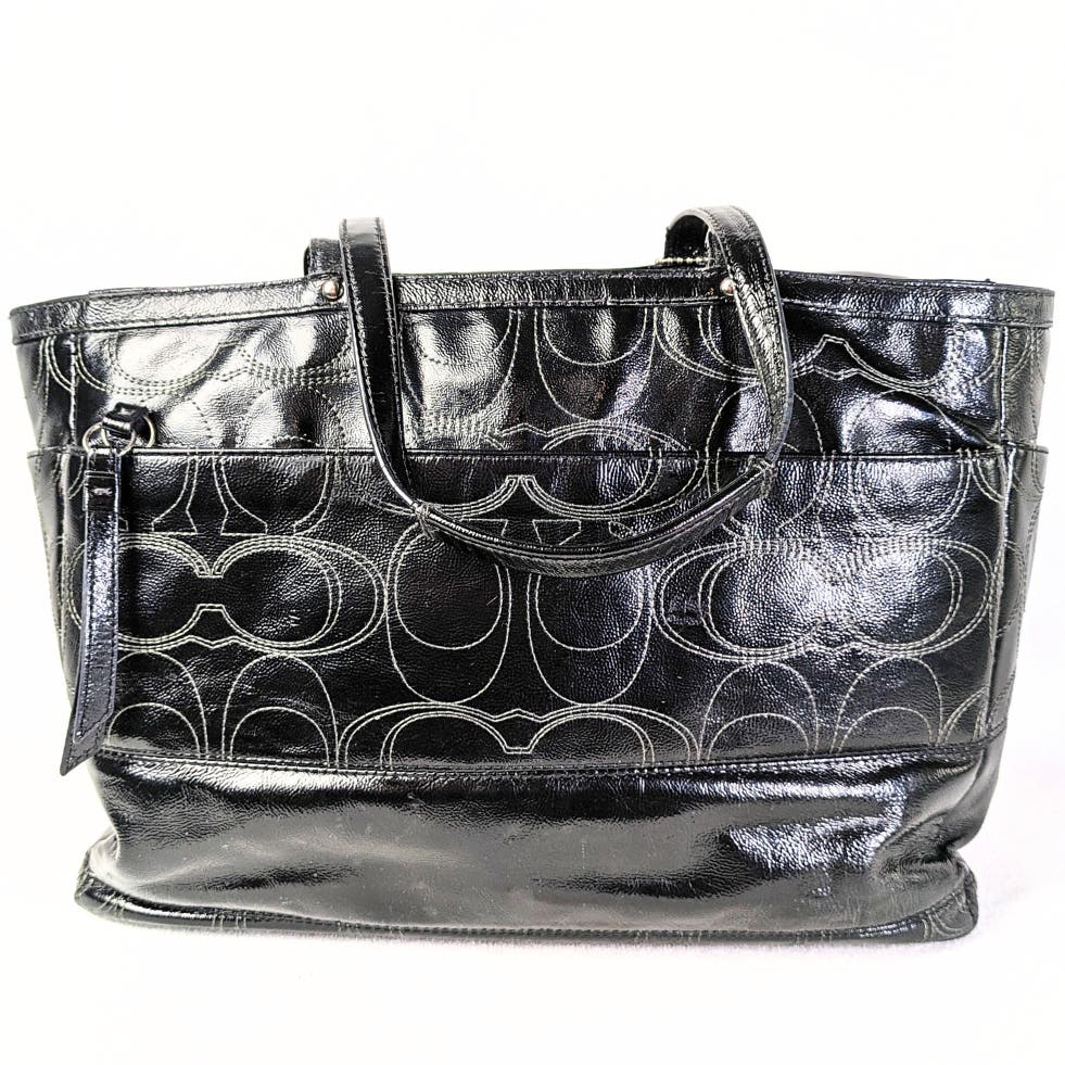 Patent Leather Large Diaper Bag