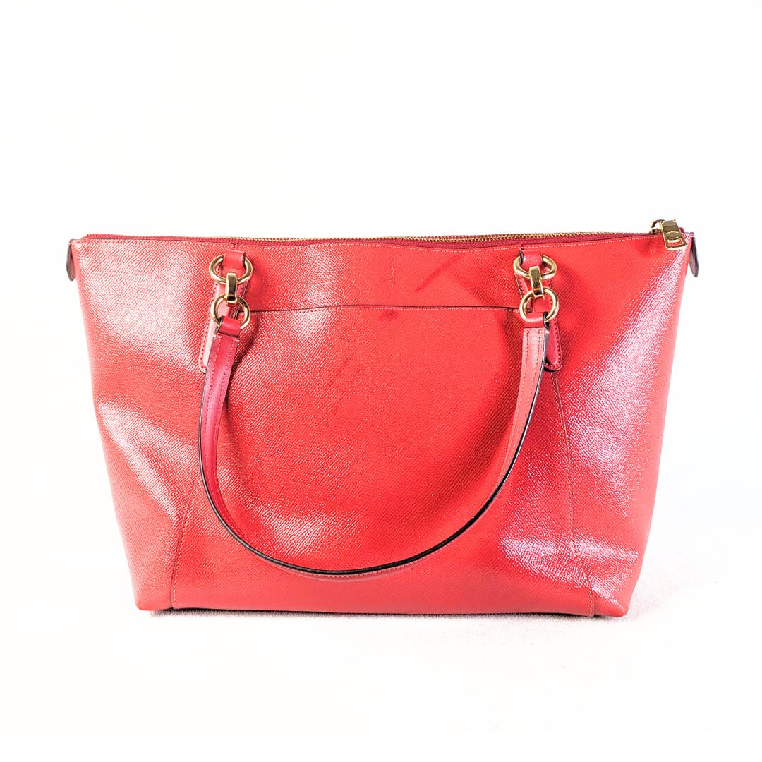 Ava Crossgrain Leather Top Zip Tote Bag