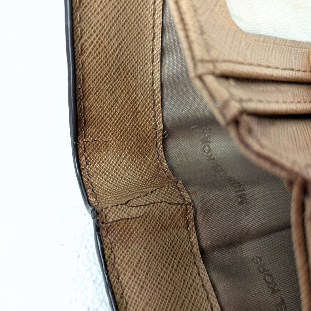 Michael Kors Navy Leather Carryall Card Case Wallet