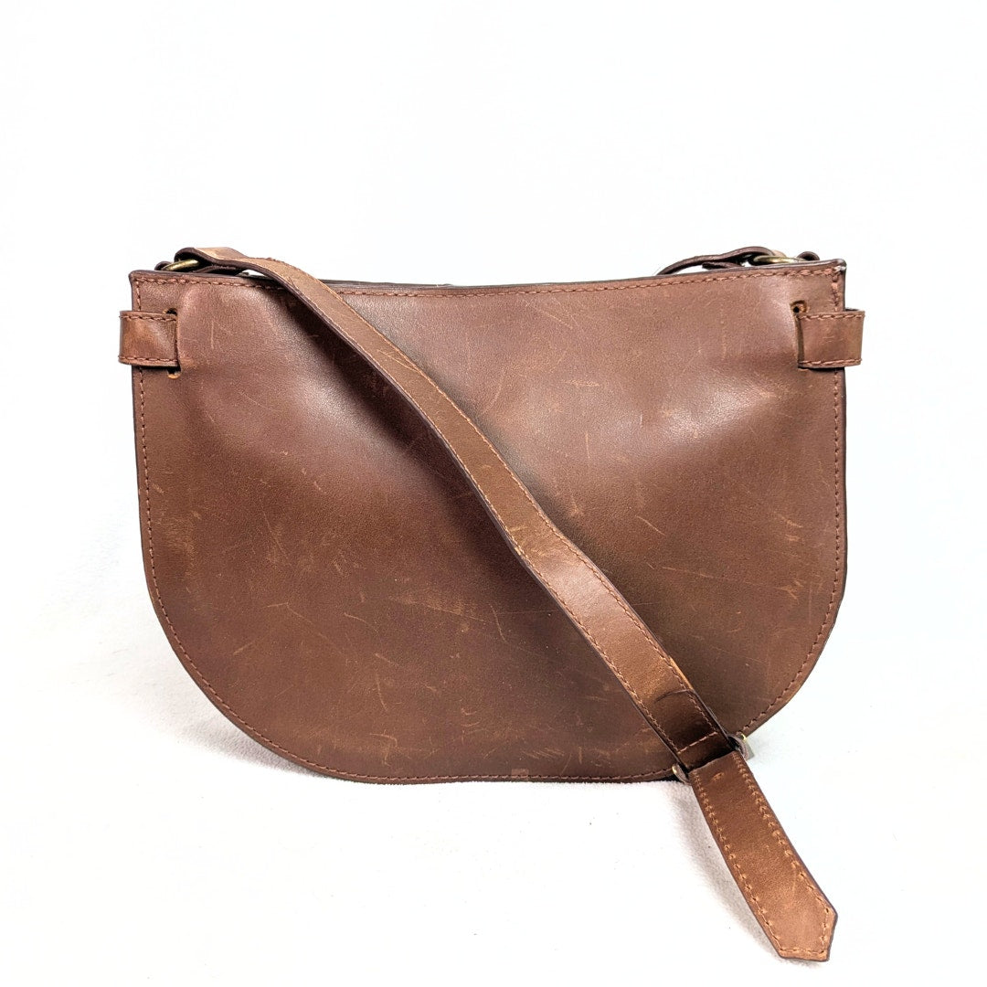 Able Nara Leather Crossbody Bag in Brown