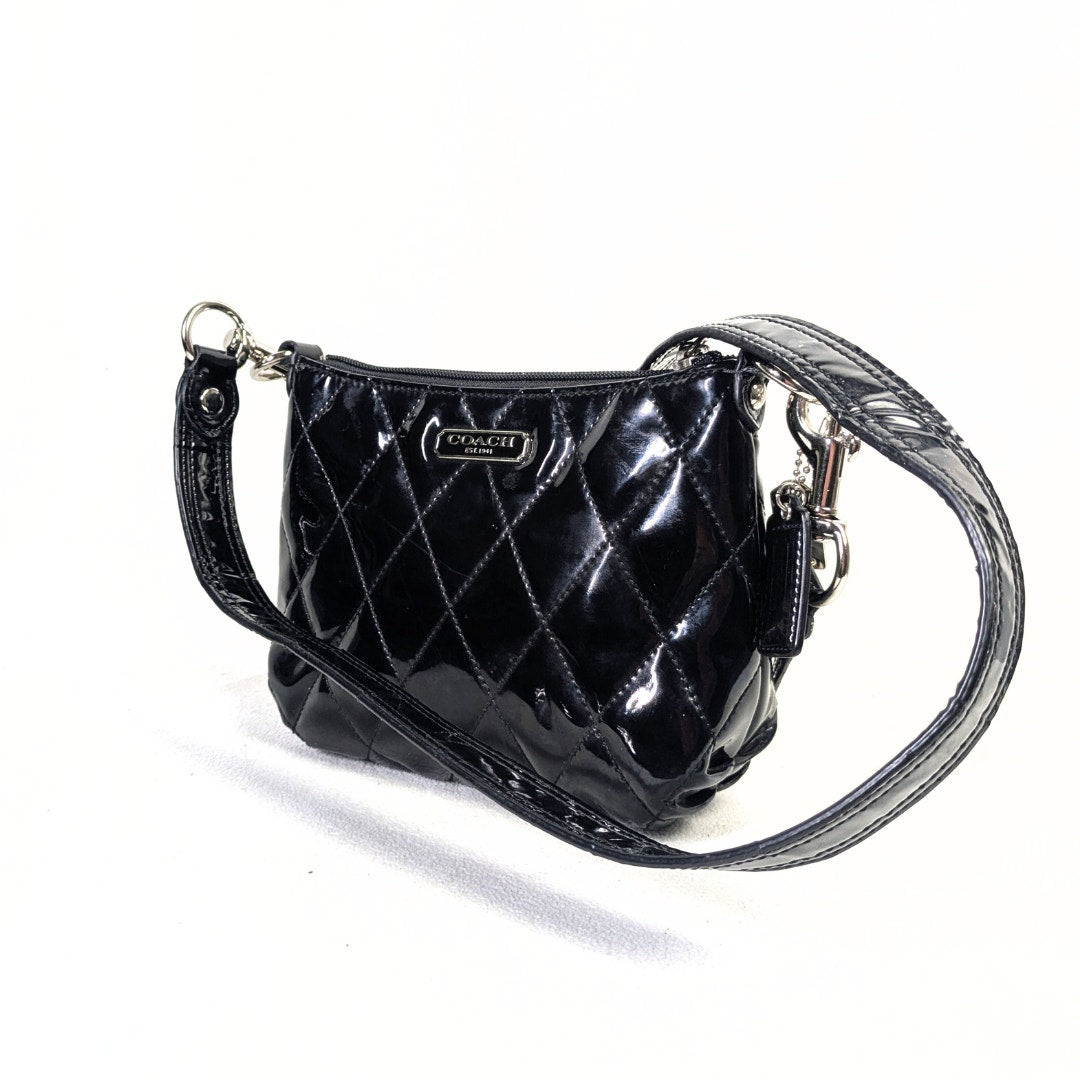 Coach Poppy Liquid Gloss Quilted Leather Shoulder Bag