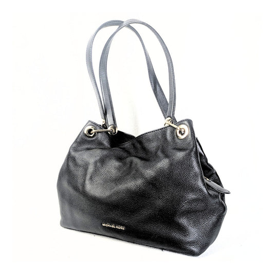 Pre-loved Michael Kors Raven Large Pebbled Leather Shoulder Bag