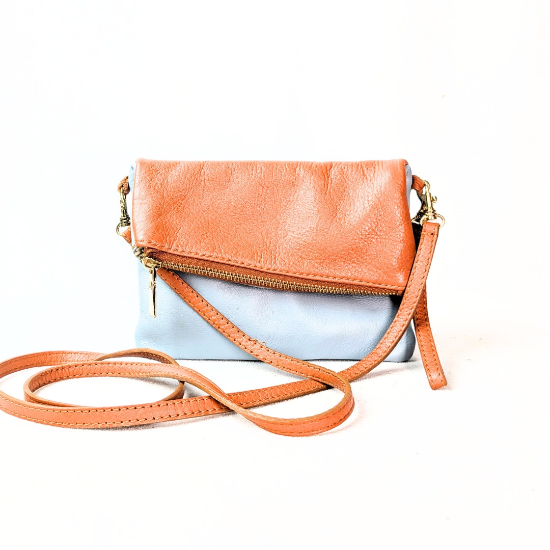 Pre-loved Genuine Leather Made in Italy Front Flap Crossbody Mini Bag