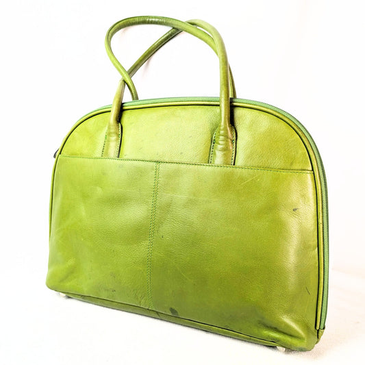 Osgoode Marley Vibrant Green Leather Laptop / Shoulder Bag