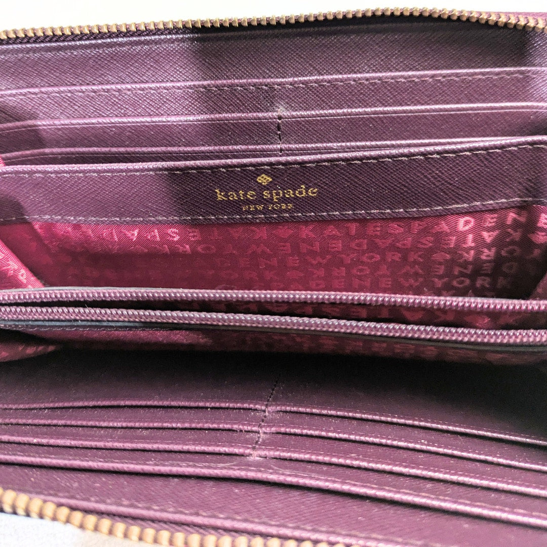 Kate Spade Continental Zip Around Accordion Wallet – Plum