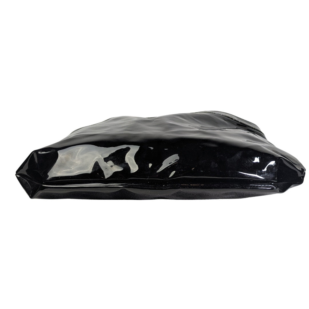 The bottom vie of the Jimmy Choo Parfums Open Top Tote Shoulder Bag on the white background.