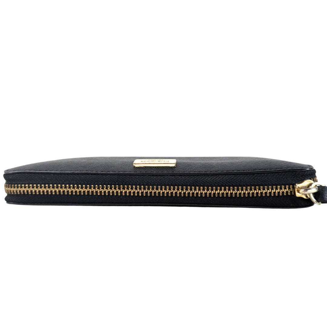 Kate Spade Newbury Lane Neda Zip Continental Wallet photographed from the top zipper side.