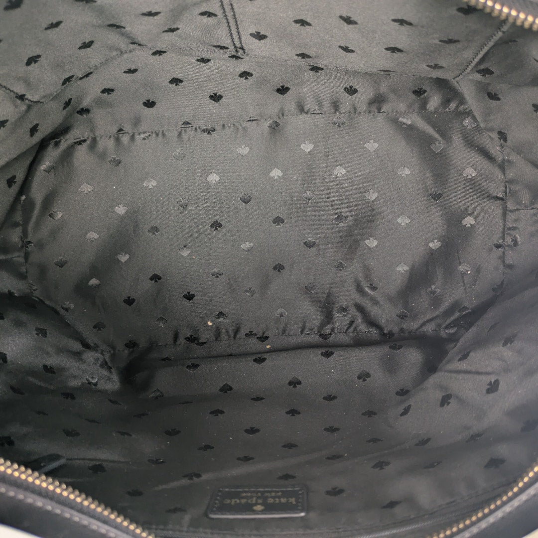 The interior lining of the Kate Spade Shore Street Sailing Stripe Margareta Tote Shoulder Bag.