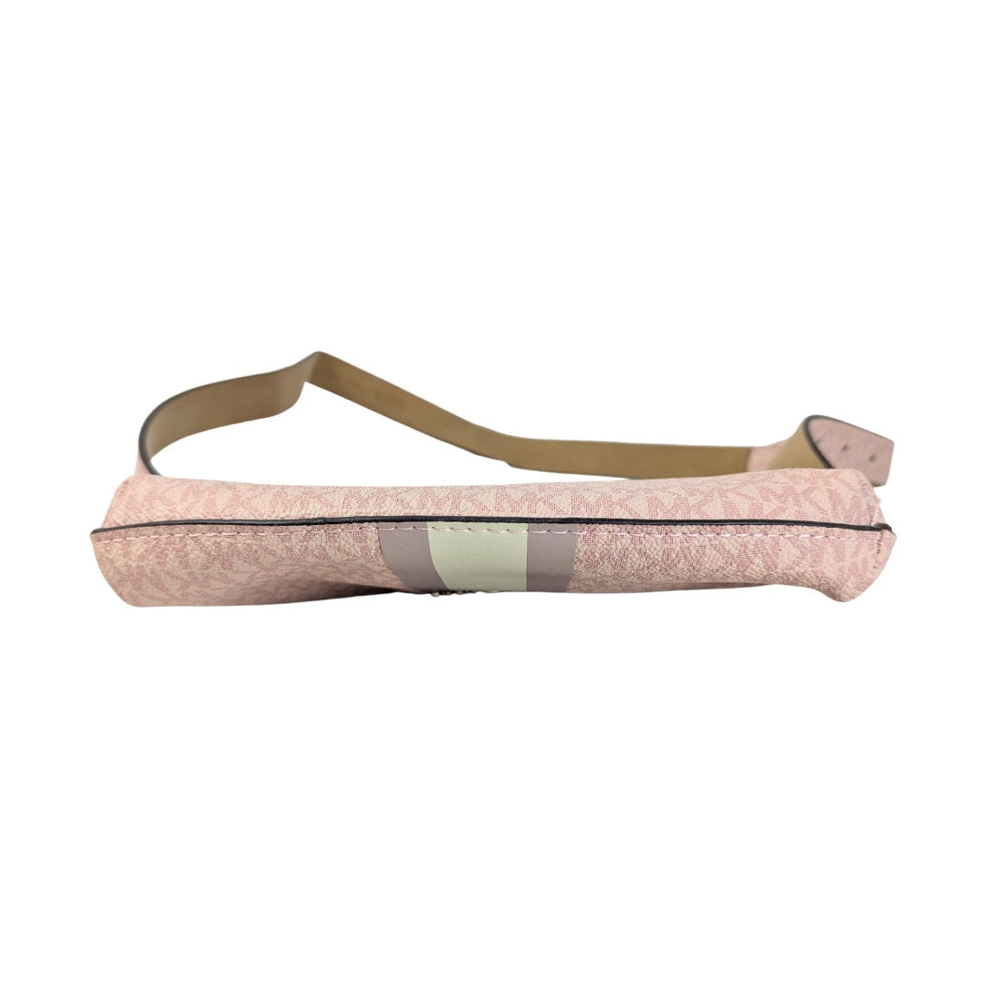 The view of the bottom part of the Michael Kors Signature MK Belt Wallet Waist Bag.