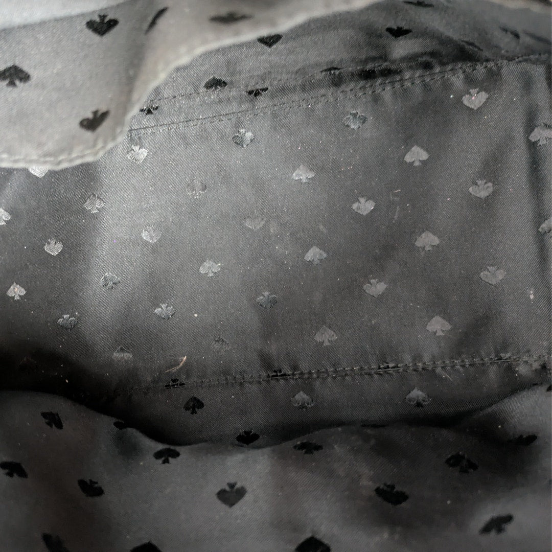 Interior of the pre-owned Kate Spade Cameron Satchel Crossbody Bag in Black.
