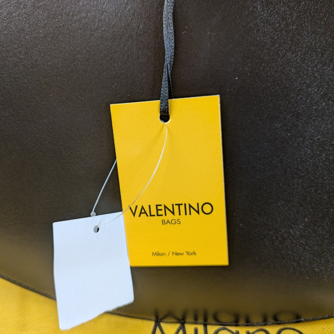 The view of tags from Valentino by Mario Valentino Anny Soave Shoulder Bag in Black .