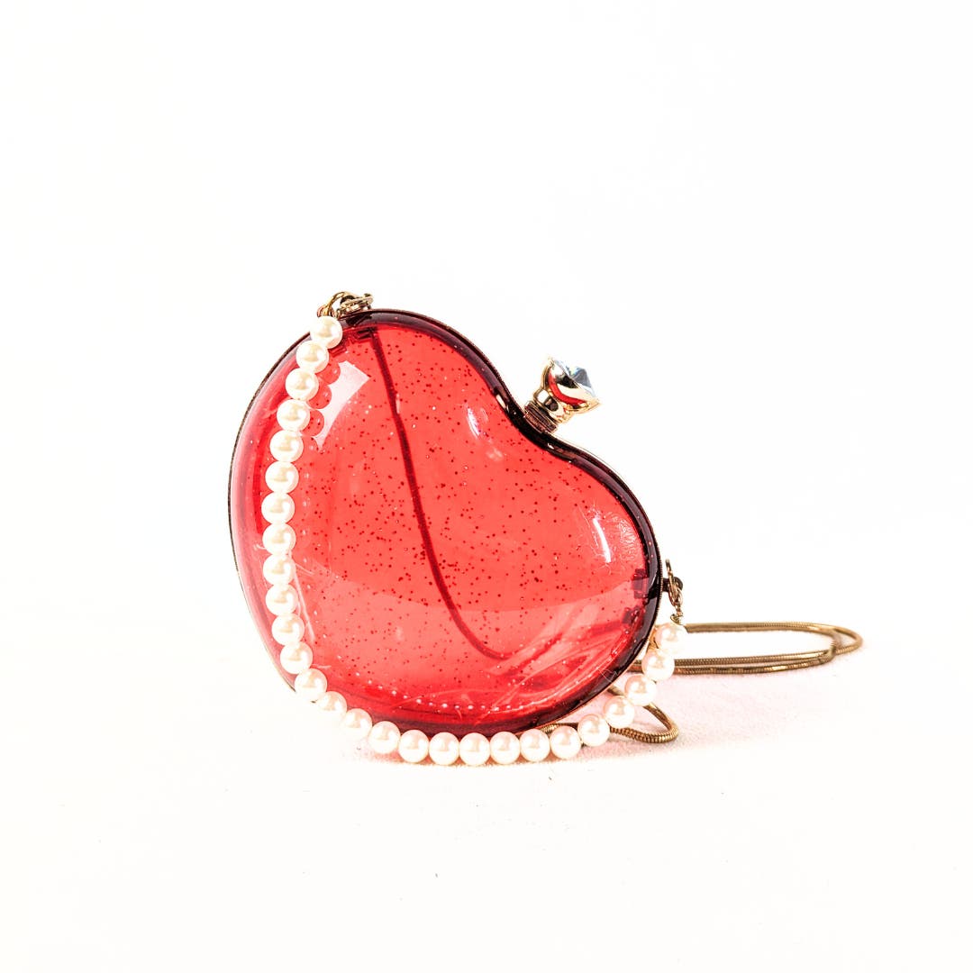 Vintage Convertible Hearth Shaped Clutch