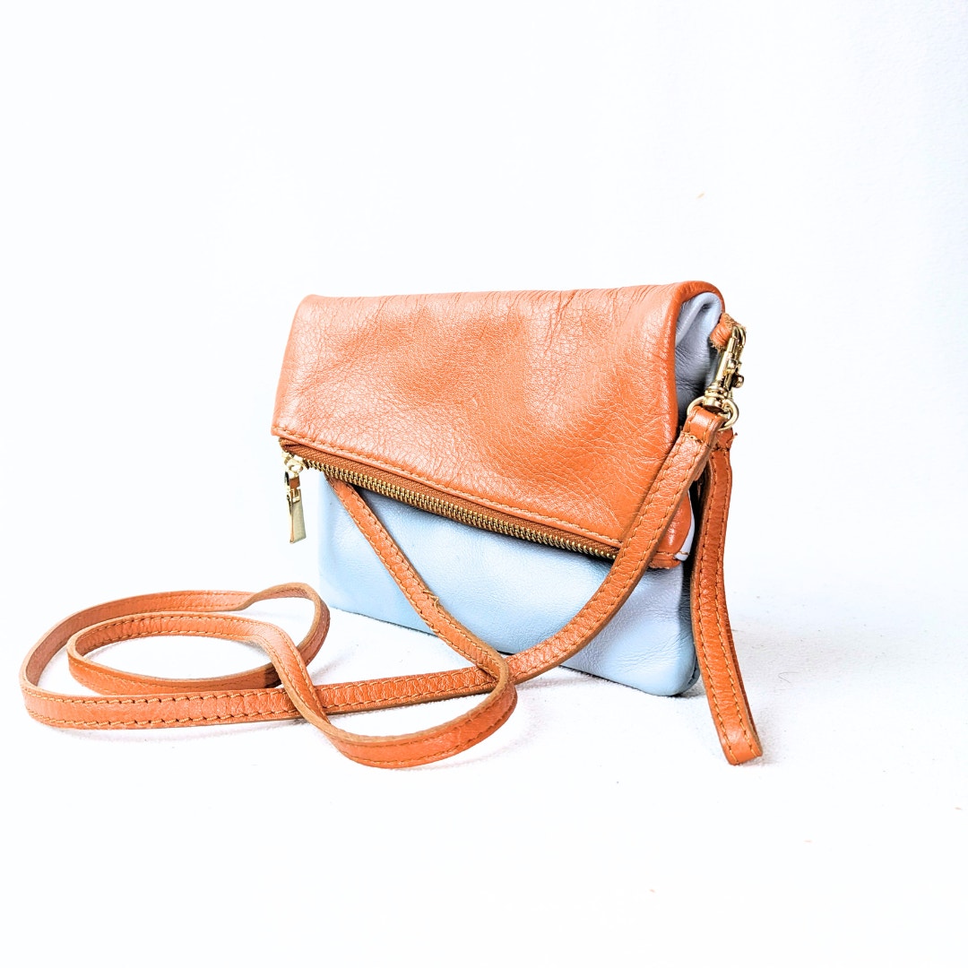 Pre-loved Genuine Leather Made in Italy Front Flap Crossbody Mini Bag