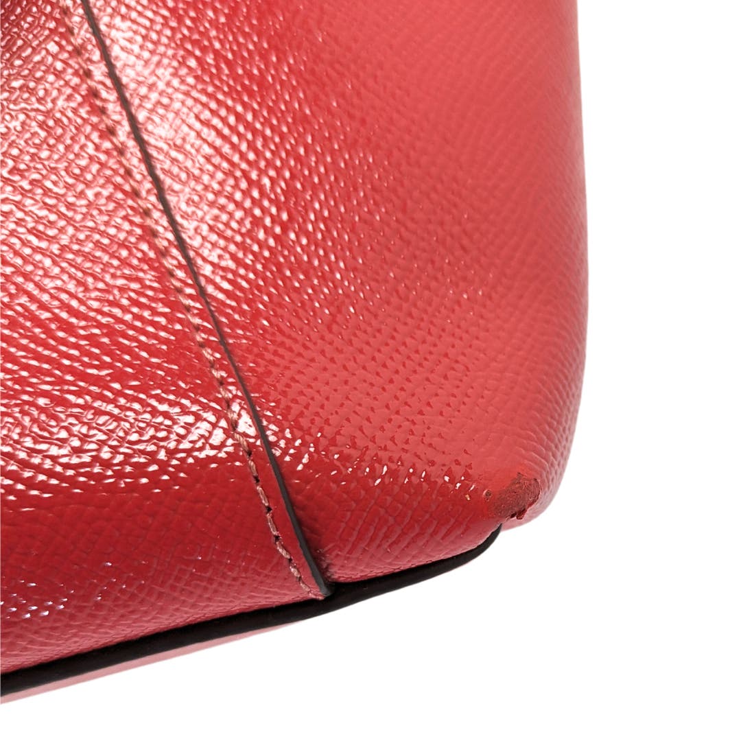 Ava Crossgrain Leather Top Zip Tote Bag