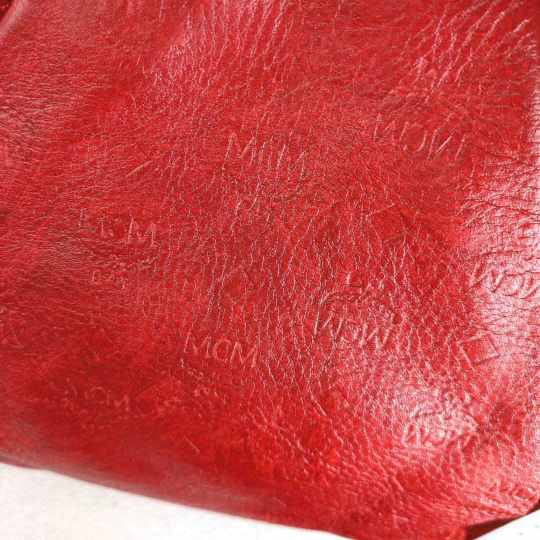 Pre-owned MCM Monogram Embossed Leather Satchel Shoulder Bag