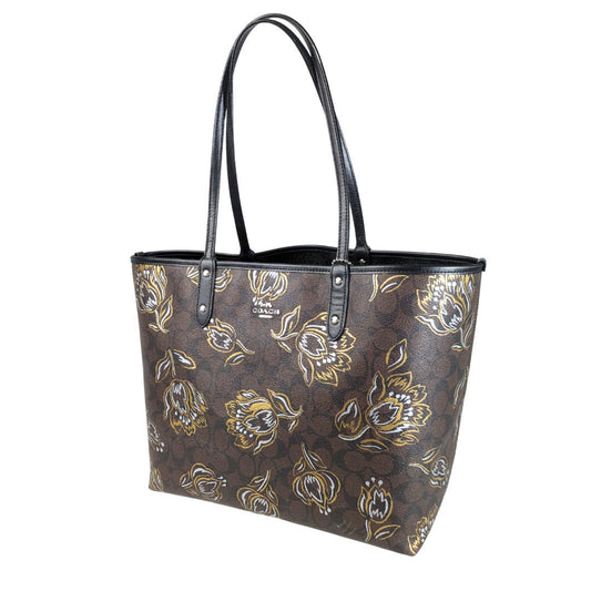 Reversible City Tote in Signature Canvas with Tulip Print