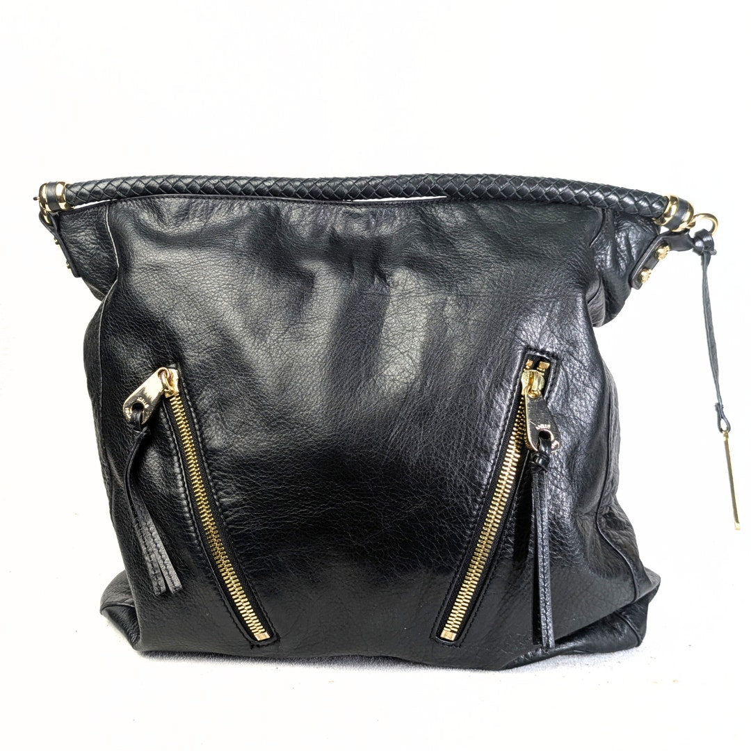 Pre-loved Joelle Hawkens Leather Hobo Shoulder Bag