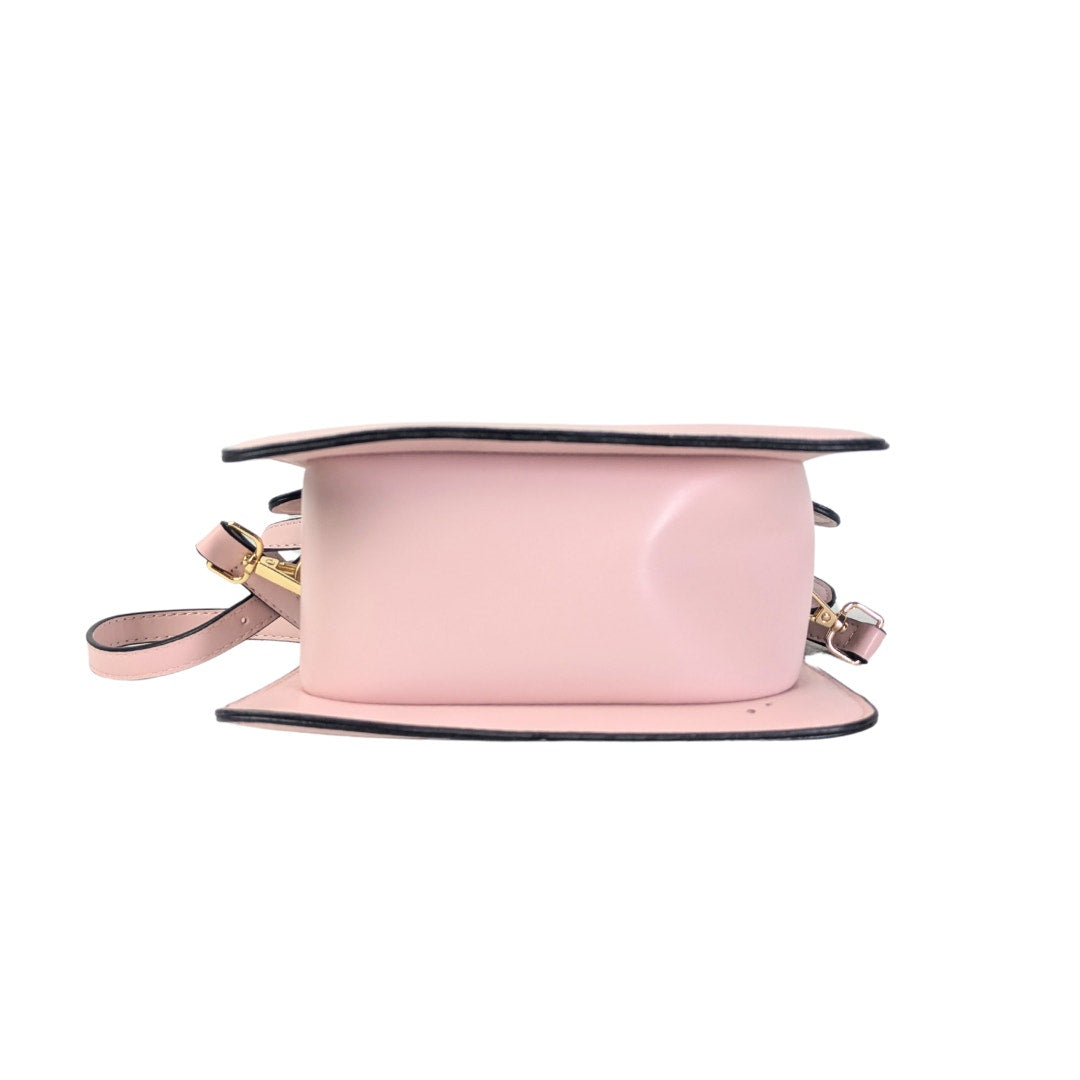 The bottom of the phone-shaped crossbody / shoulder satchel handbag, captured on the white background.