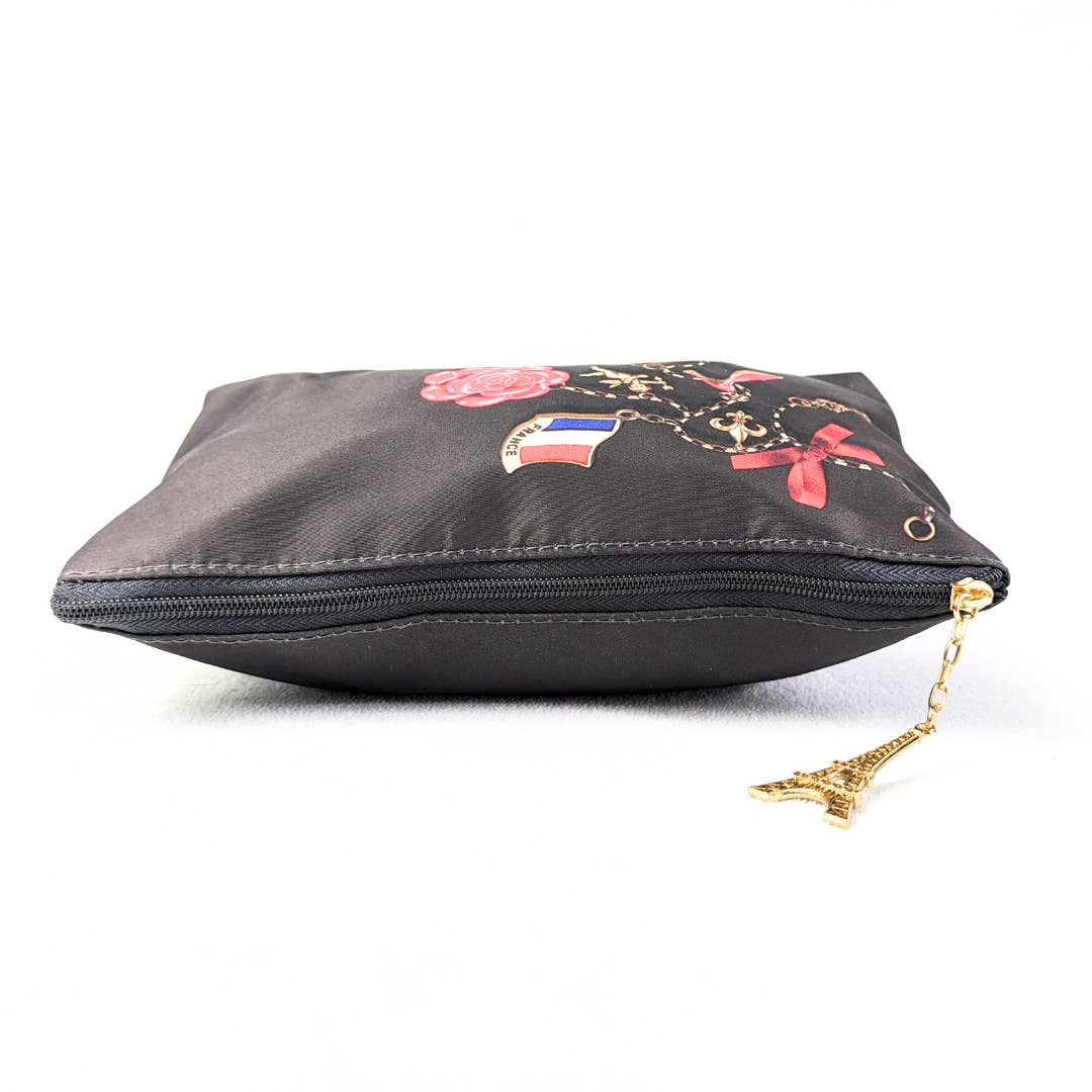 NWOT Lancôme Nylon Cosmetic Bag with Eiffel Tower Zipper Handle