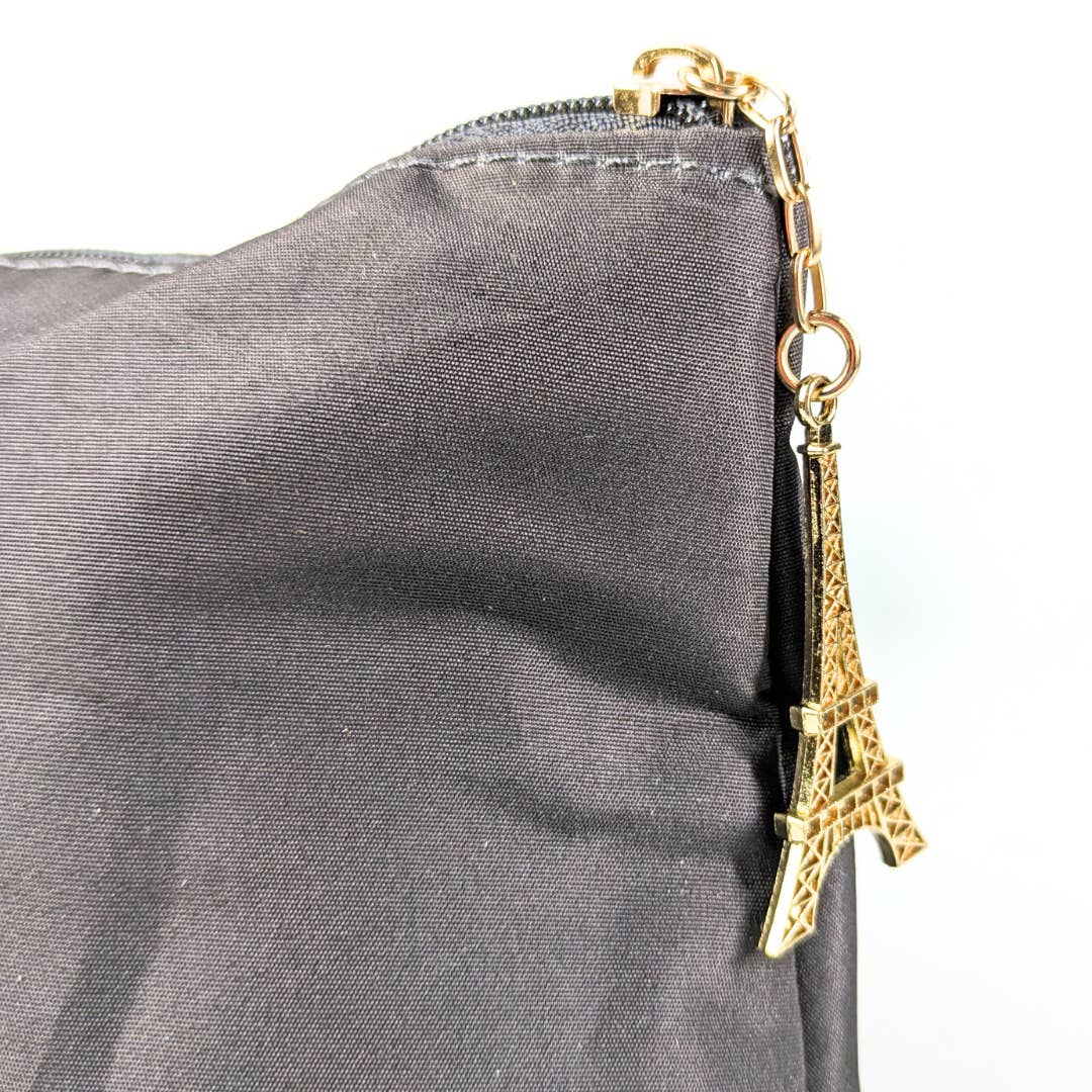 NWOT Lancôme Nylon Cosmetic Bag with Eiffel Tower Zipper Handle