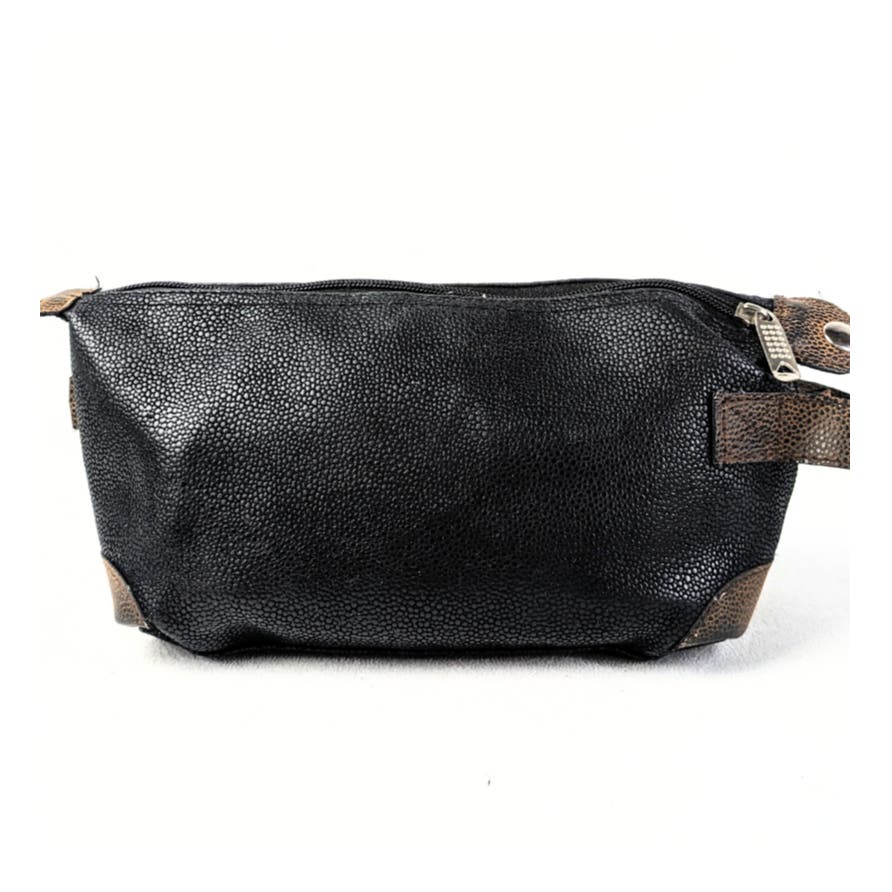 Faux Leather Cosmetic Bag