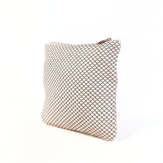 Square Mesh Front Cosmetic Bag