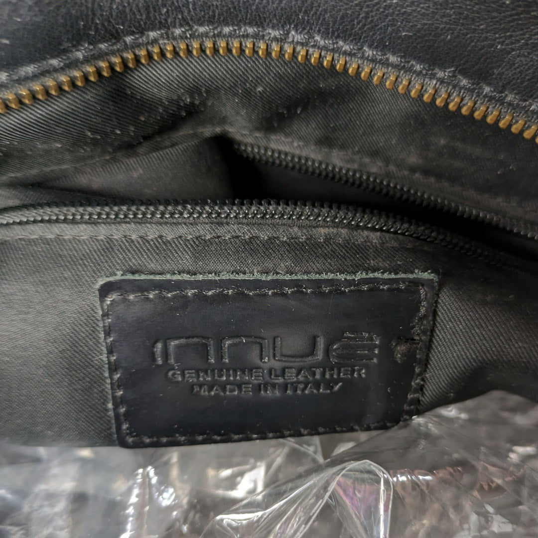 Pre-owned Innue Black Glossy Genuine Leather Handbag