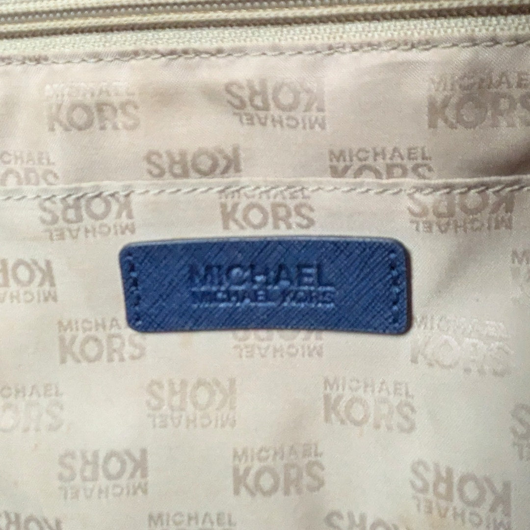 Michael Kors Large Jet Set Monogram Coated Canvas Tote Handbag