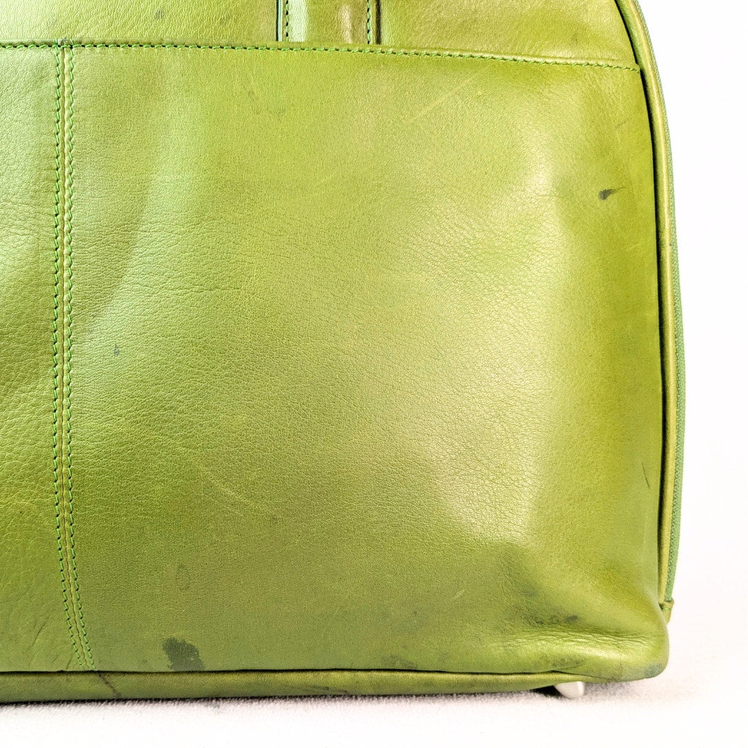 Osgoode Marley Vibrant Green Leather Laptop / Shoulder Bag