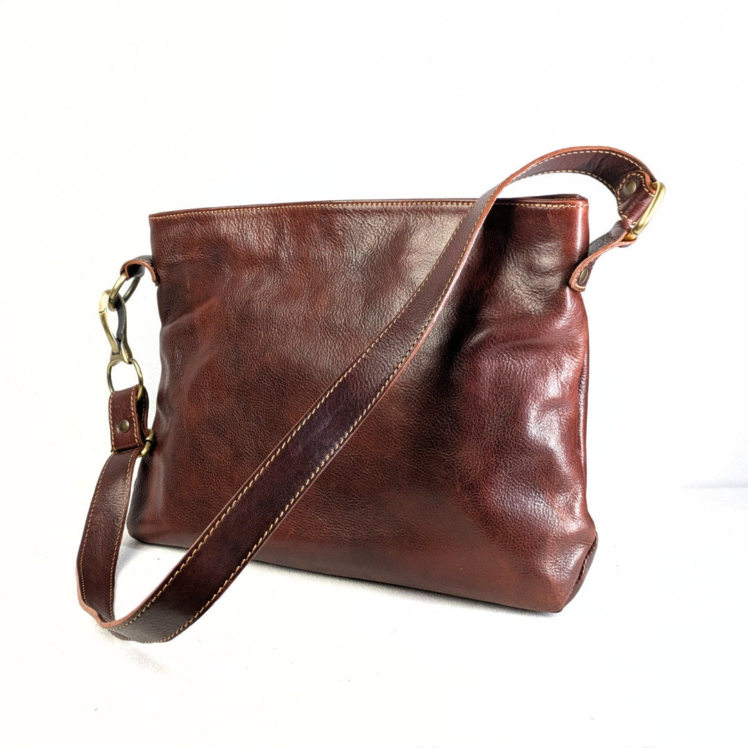 Pre-loved Italian Genuine Leather Shoulder Bag