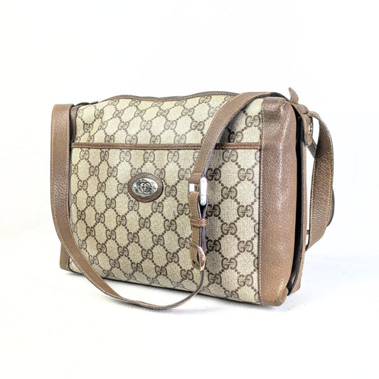 Pre-loved GUCCI Monogram Coated Canvas Crossbody Bag