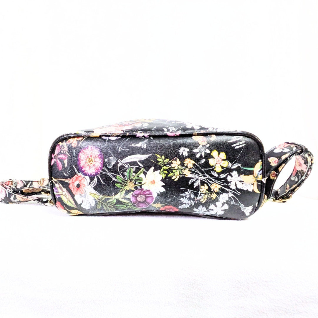 Marc New York Andrew Marc Floral Print Backpack with Matching Pouch – Black