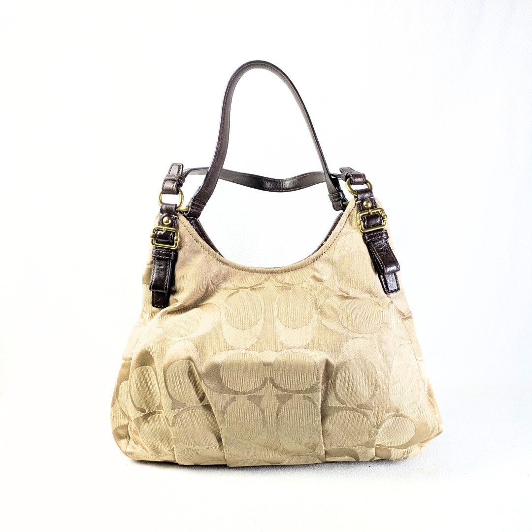 Pre-loved COACH Madison Maggie Op Art Sateen Maggie Shoulder Bag