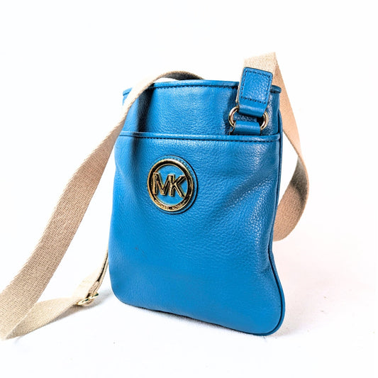 Michael Kors Fulton Sky Blue Crossbody Bag