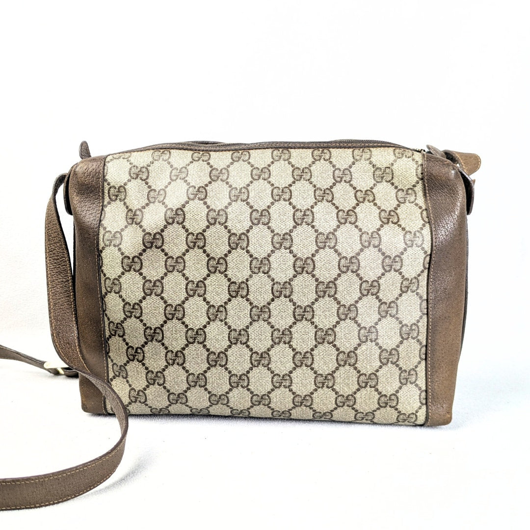Pre-loved GUCCI Monogram Coated Canvas Crossbody Bag