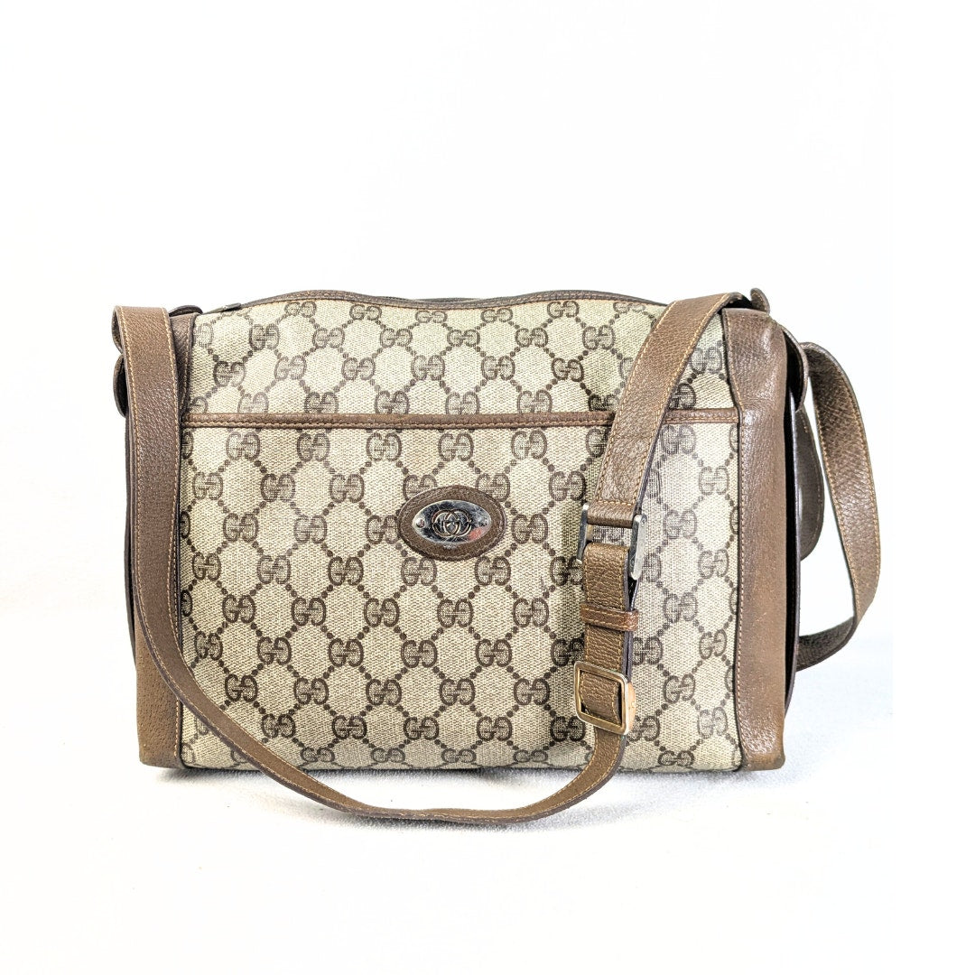 Pre-loved GUCCI Monogram Coated Canvas Crossbody Bag