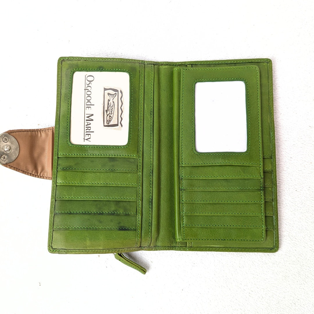 Osgoode Marley Bi-Fold Wallet – Grass Green Leather