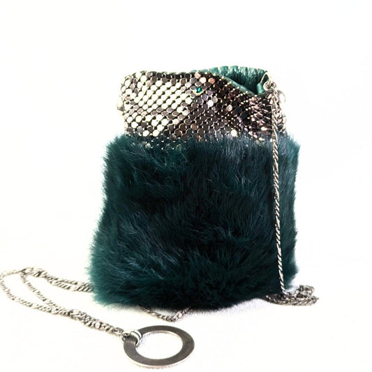 Laura B Soft Mobile Bag - Lapin Bag with Net and Swarovski