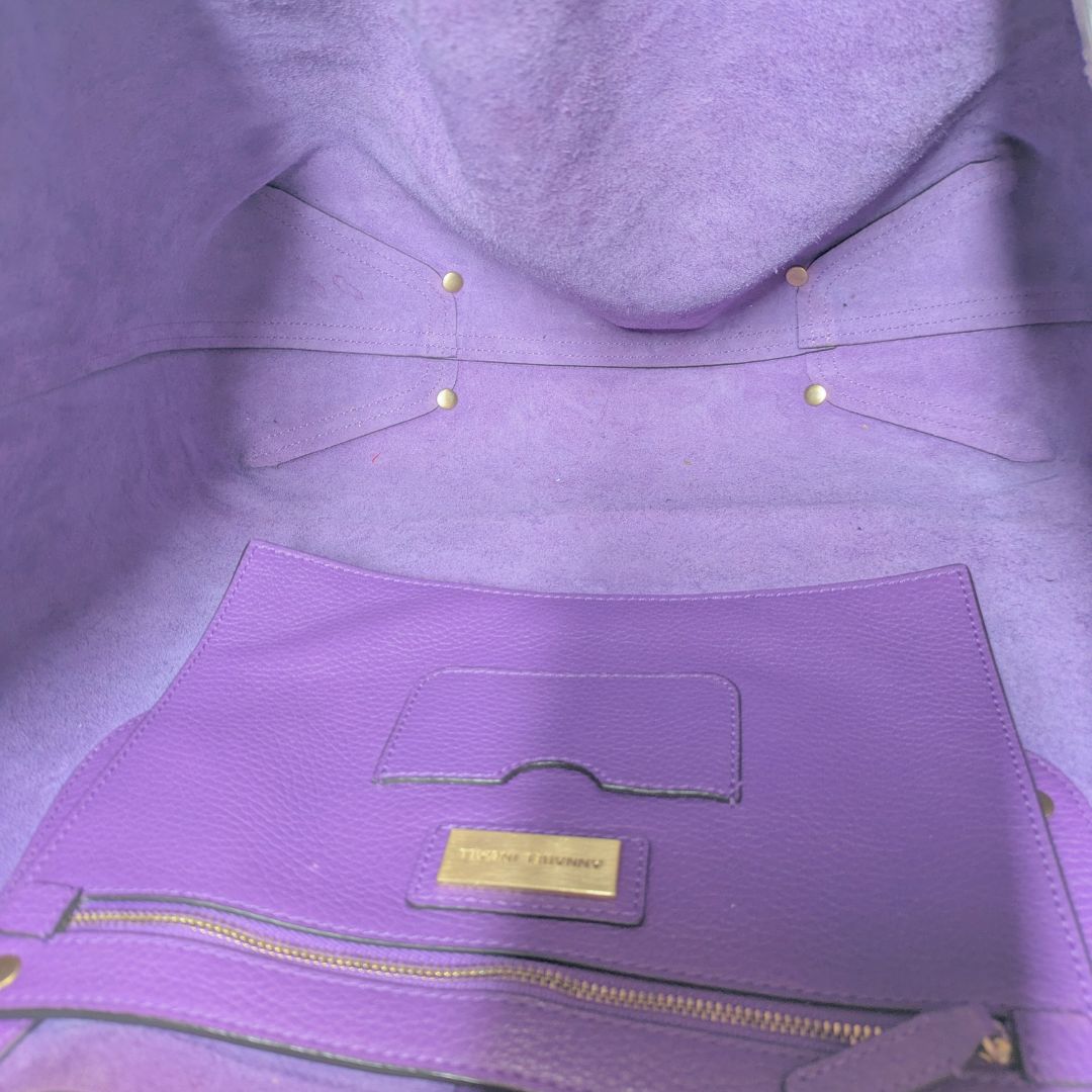 Annabel Ingall Large Isabella Tote Bag in Vibrant Purple