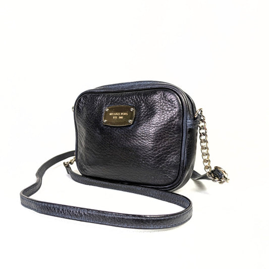 Vintage Michael Kors Small Crossbody Bag with Chain Strap – Navy (Repainted)