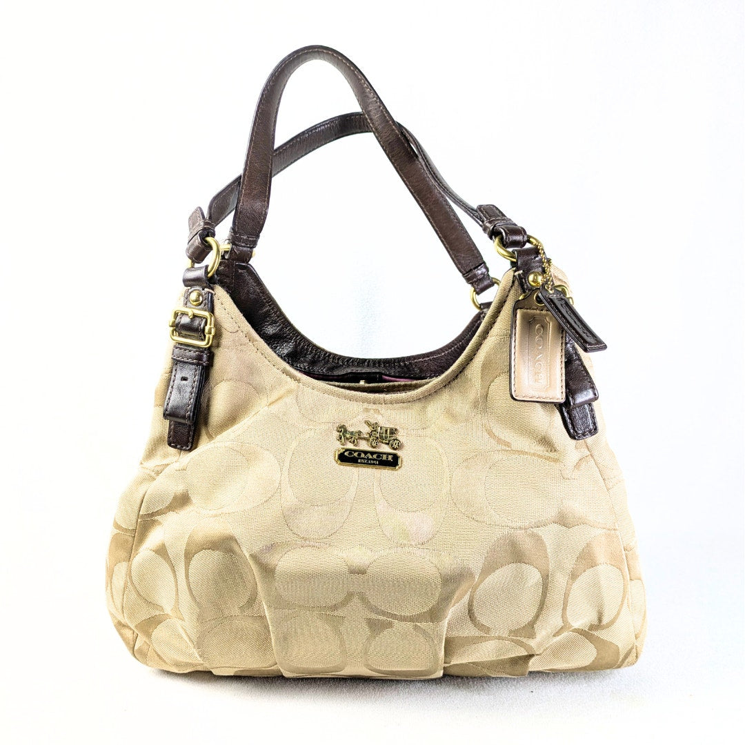 Pre-loved COACH Madison Maggie Op Art Sateen Maggie Shoulder Bag