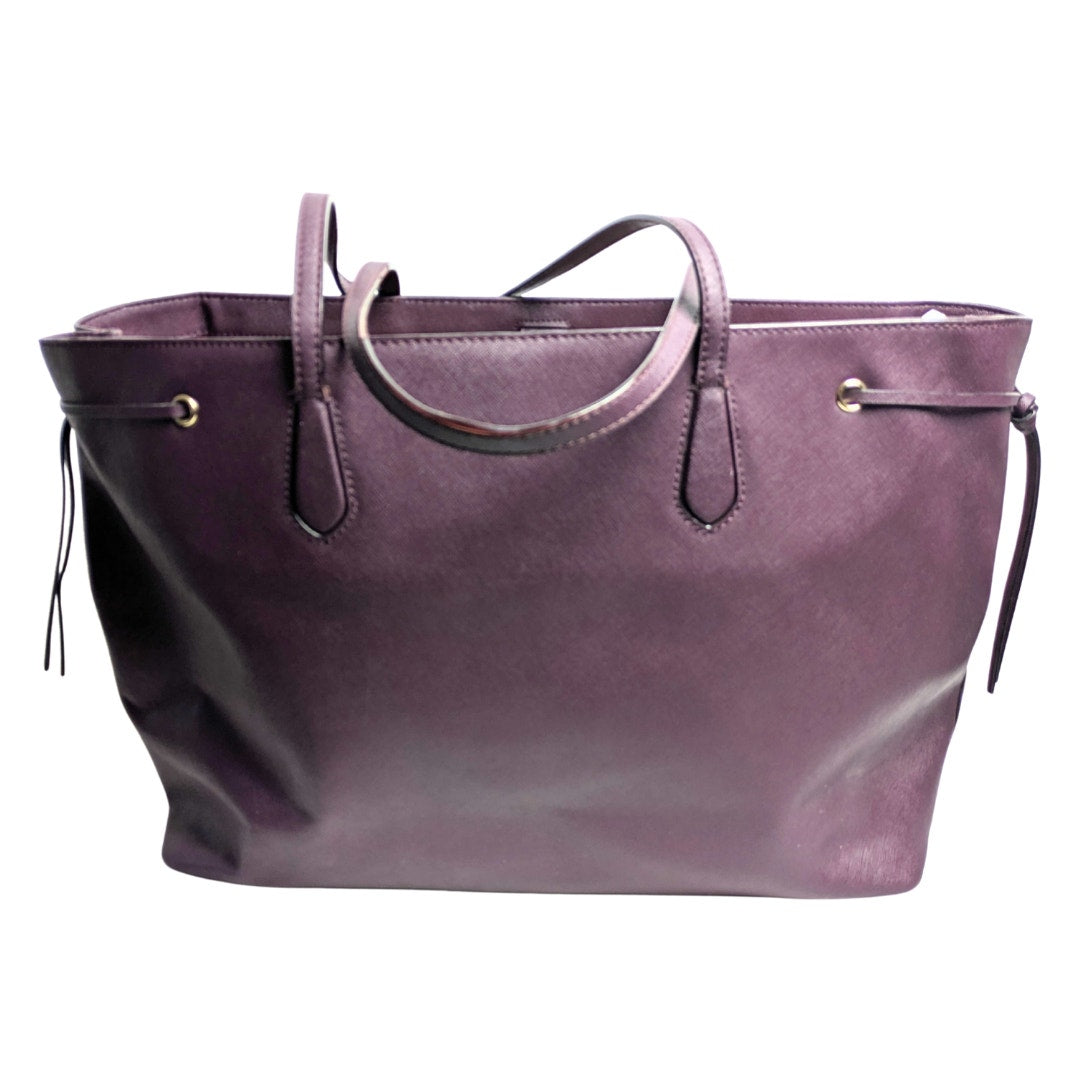 Kate Spade Laurel Way Mahogany/Plum Saffiano Leather Shoulder Tote
