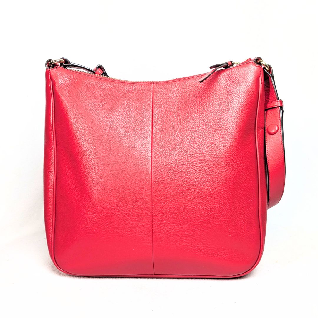 Cole Haan Red Genuine Leather Shoulder Handbag