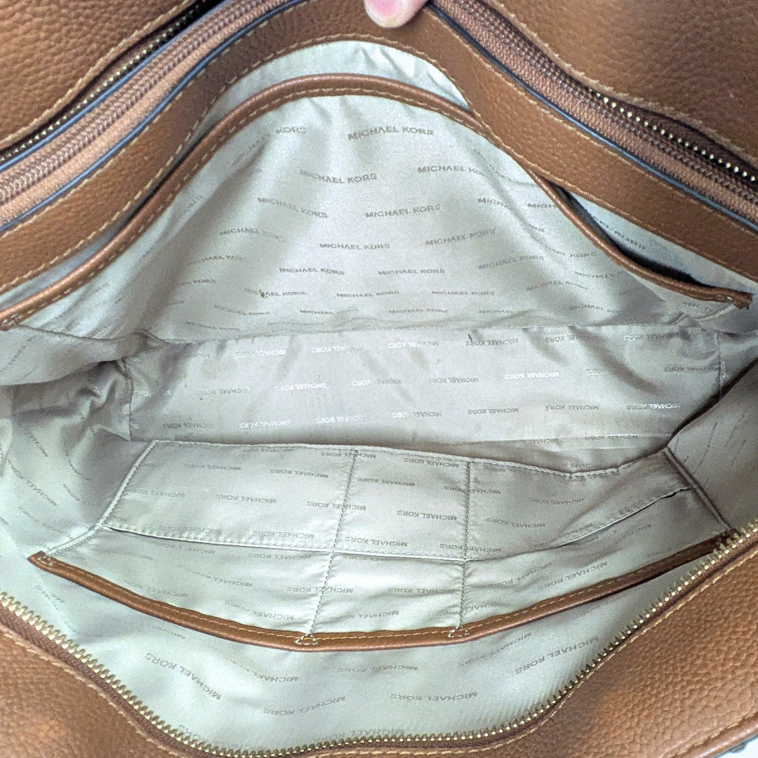 Michael Kors Mercer Light Brown Leather Tote Bag
