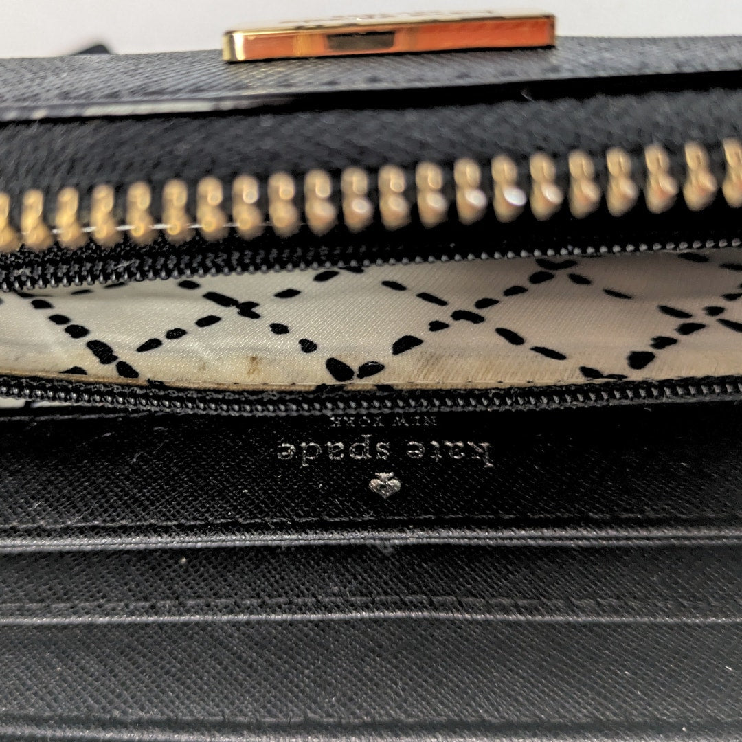 Pre-owned Kate Spade Newbury Lane Neda Zip Continental Wallet