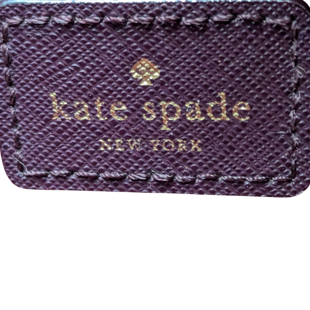Kate Spade Laurel Way Mahogany/Plum Saffiano Leather Shoulder Tote