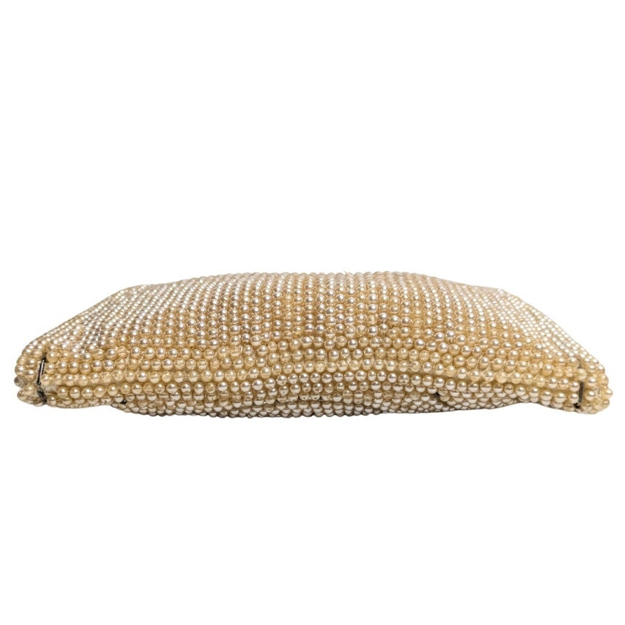 Vintage Mini Pearl Champagne Evening Handbag